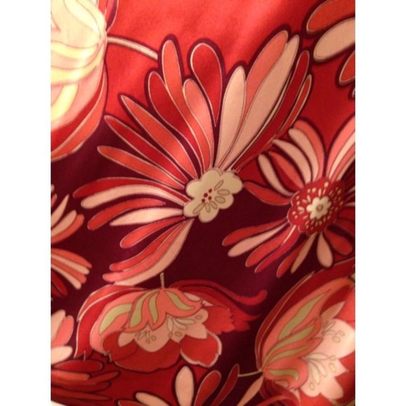 Ann Taylor LOFT Pink/Maroon Floral Bold Night Out - 0 - EUC - Picture 3 of 7